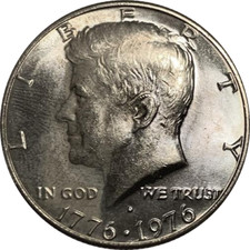 1976 D Kennedy Half Dollar - BU Vibrant Toning - As Shown (359)