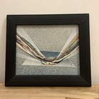 Vtg 80s 90s Abstract Futurism Painting Illusionism Mixed  Media Framed New Wave — photo 1
