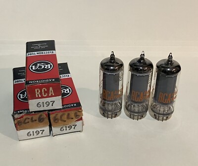 6197 RCA Vacuum Valve Tube NOS NIB  Matching Date Code 6339 - Lot of 3 -