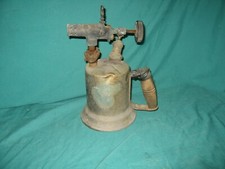 Vintage Otto Bernz Brass Gasoline Torch With Wood Handle BL17