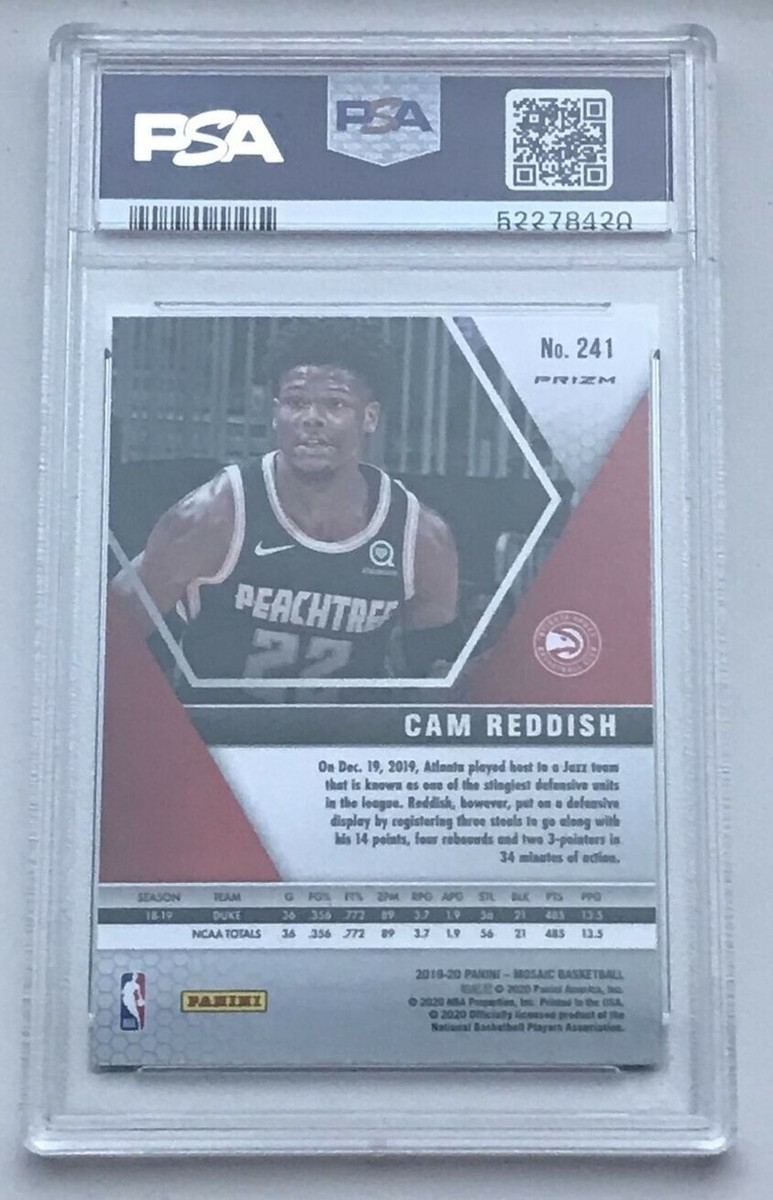 2019-20 Mosaic Cam Reddish RC Rookie Green Mosaic Prizm #241 PSA 