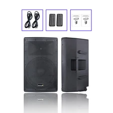 15" Active Powered Speakers 2-Way BT USB Speaker Studio Karaoke AMP DJ Speakers