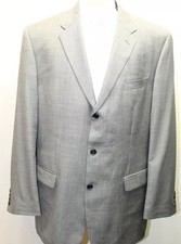 Classic Lauren Ralph Lauren Gray Men Blazer 44L 100 Wool 3 Buttons