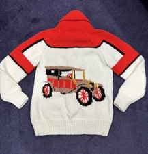 Vintage Cowichan Sweater Car Medium