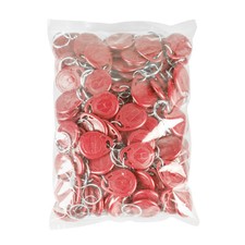 100pcs RFID Access Tag 125KHz Red for Door Entry Control Reader FOB Keychain