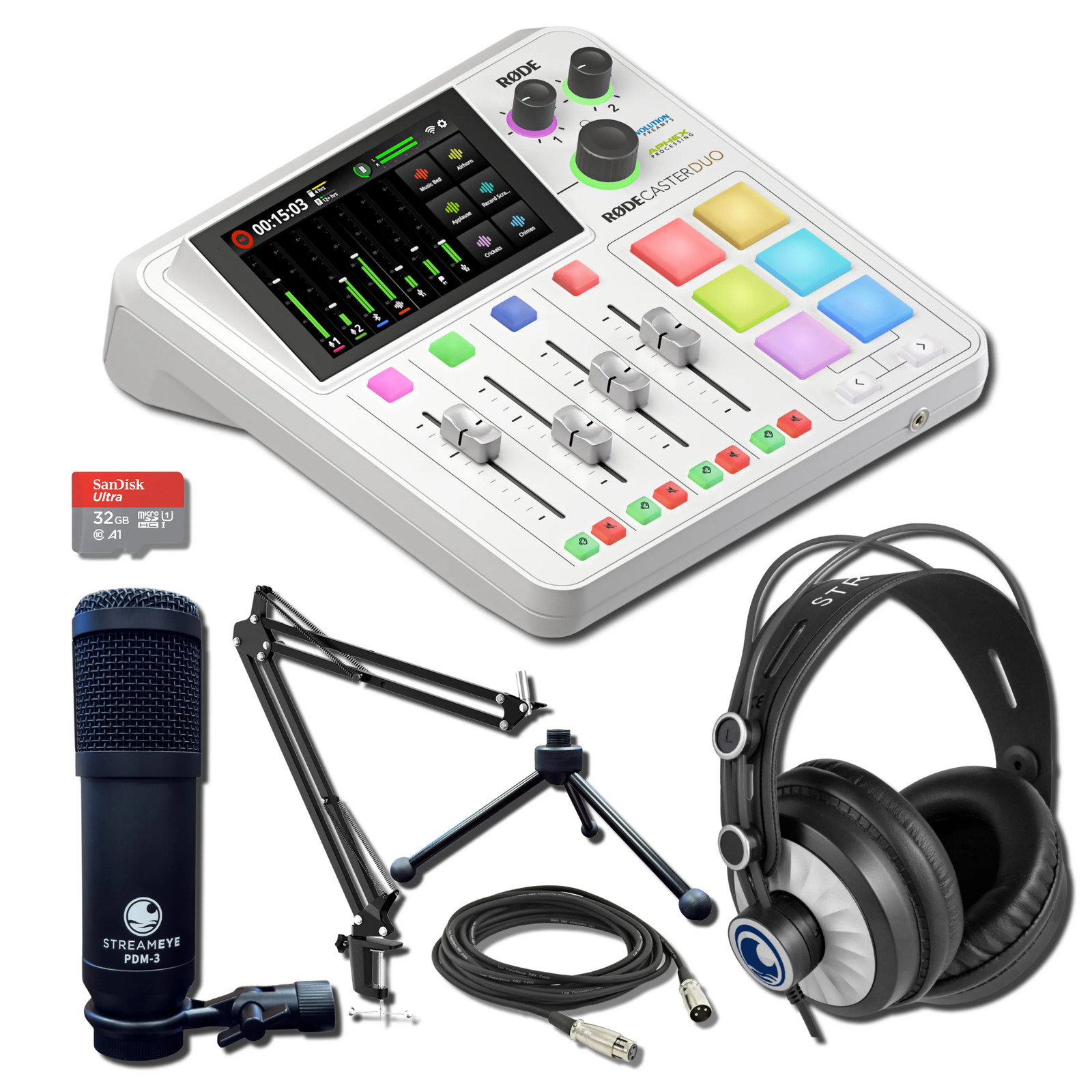 RODECaster Duo Streaming Mixer White