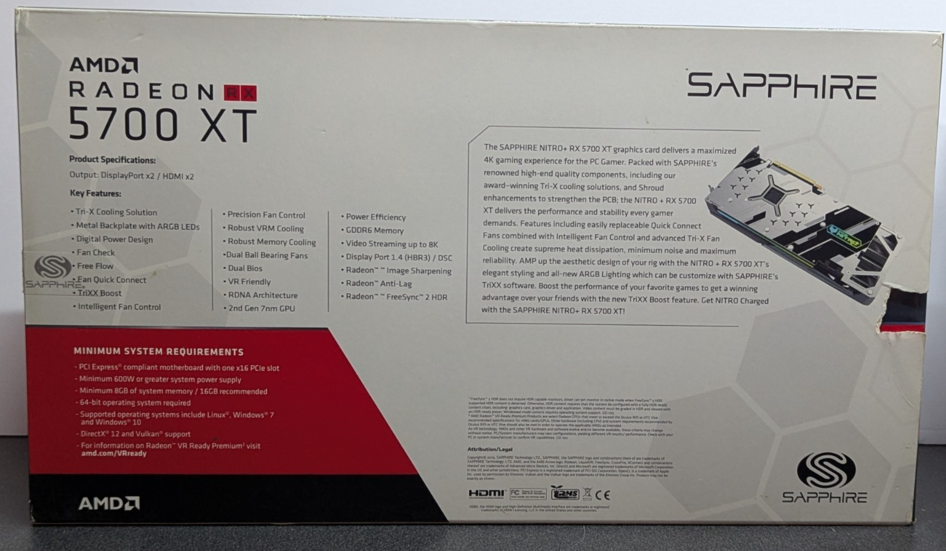 Drug Card Design Sapphire NITRO+ RX 5700 XT Special Edition 8GB GDDR6 Graphics Card | eBay