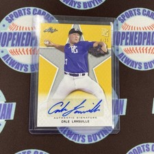 2020 Leaf Perfect Game Autographs Yellow Cale Lansville BA-CLI / 25