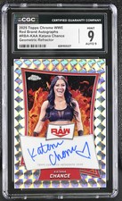 2025 Topps Chrome WWE Katana Chance #RBA-KAA Geometric Auto CGC 9 Auto 9