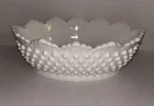 Fenton White Hobnail Milk Glass 8" Oval Bowl Vtg. Unsigned