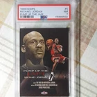 SkyBox 1998-99 NBA Hoops Pump Up the Jam Michael Jordan Bulls Card 5 PJ PSA 7