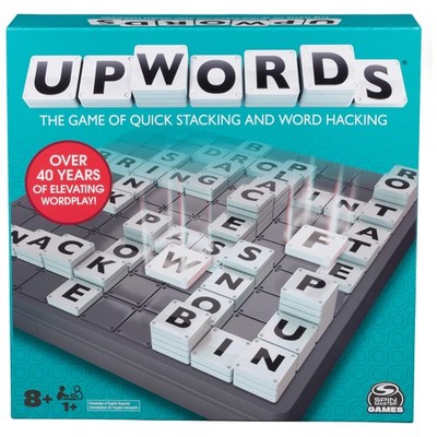 , Upwords, The Stackable Word Game: 2023 Edition, Includes Rotating Board & L...