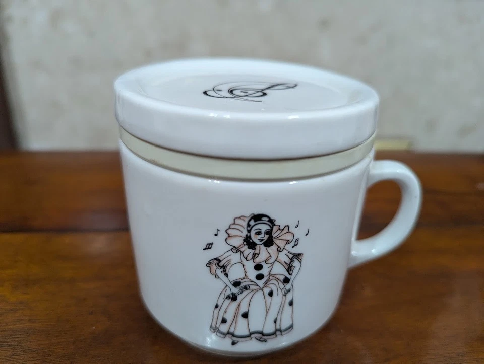 Vintage Seltmann Weiden Bavaria W. Germany Quartz Porzelian Pierrot clown Mug - Image 2 of 4