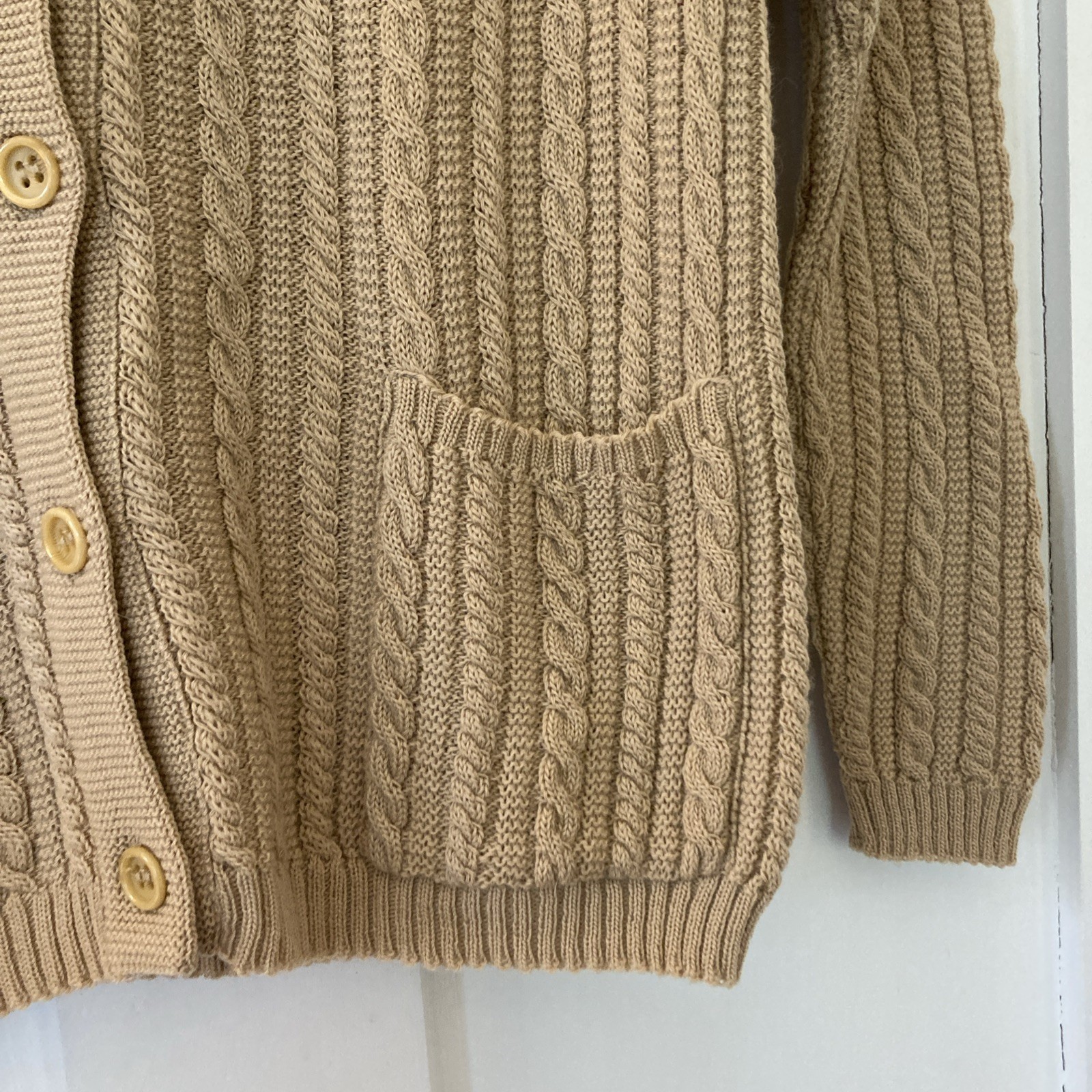 Vintage Women's Pendleton Wool Cable Cardigan Swe… - image 4