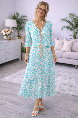 36/ 38 38 40  42    Kleid Tunika  Hängerchen plissee Kofferkleid LEO türkis