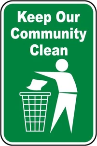 No Littering Please Use The Bins Dispose of Waste Self Adhesive Sticker