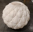 Vintage White Milk Glass Quilted Round Lamp Globe Shade