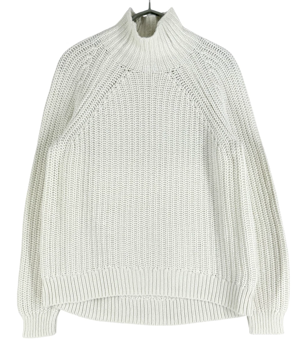 Robe pull droite col rond ivoire femme | Cache Cache