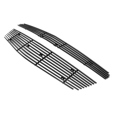 For Chevy Equinox 10-15 Black 8x6 mm Horizontal Billet Main & Bumper Grille Set