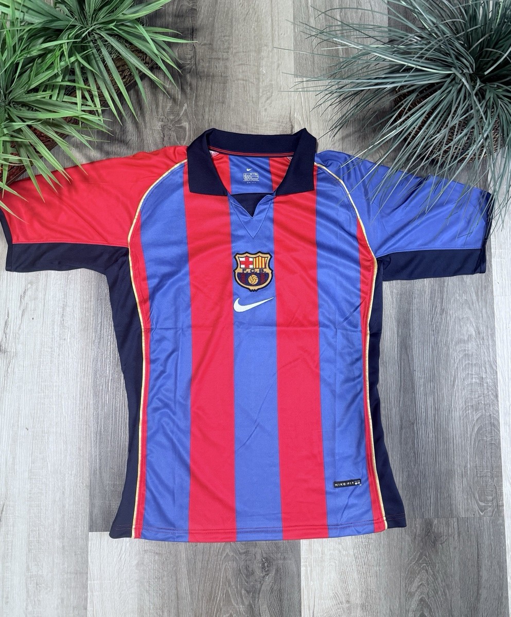 Nike Fc Barcelona 2001/2002 Home Retro Soccer Jersey Vintage