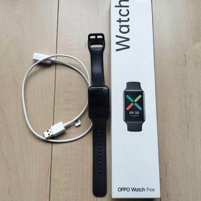 Oppo Watch Black Strap Free Smart Watch Free SIze Used Sleep Monitoring