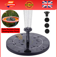 Solar Powered Floating Fountain Pump Water Feature Birdbath Garden Pool Pond UK