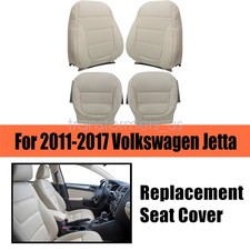 For 2011-2017 Volkswagen Jetta Front Bottom Top Leather Perf Seat Cover Tan