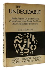 Martin Davis THE UNDECIDABLE Basic Papers on Problems Propositions Unsolvable Pr
