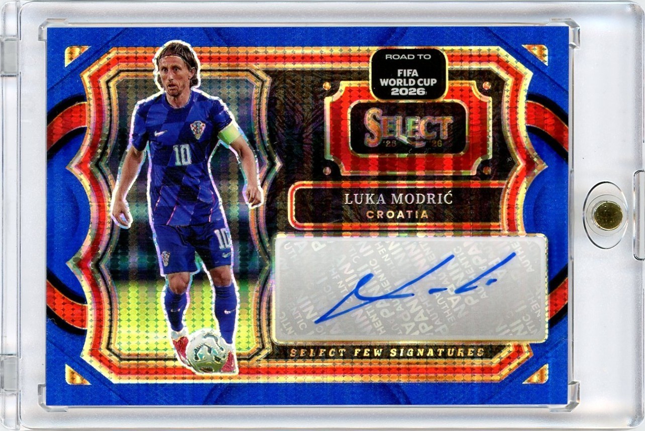 2025-26 Panini Select FIFA World Cup Luka Modric Auto Blue Select Few Signatures