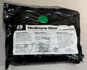 Nicaboyne Glow Glowsticks 19 Sticks 6" Open Package GR