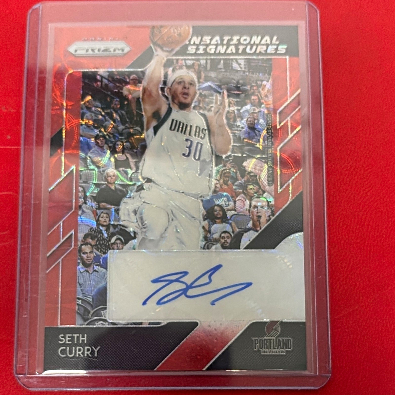 Panini 2018-19 Prizm Sensational Signatures Seth Curry SS-SCR Green /8 Auto