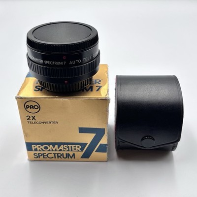 Promaster Spectrum 7 Auto Tele Converter MC 2X For Canon C/FD w/Case and Box