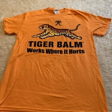 Men’s Size Small Orange Promotional Tiger Balm T Shirt Tiger