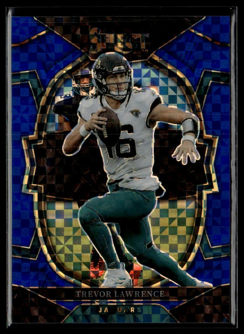 Trevor Lawrence 2022 Panini Select Concourse Blue Prizm #41 #/199 Jaguars