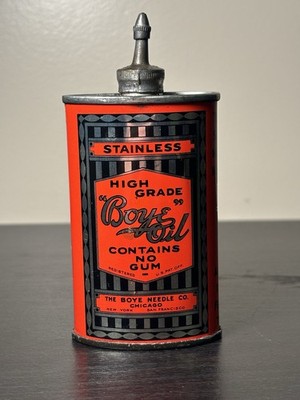 Boye Oil Needle Co High Grade Stainless Lubricating 3 oz. Metal Can