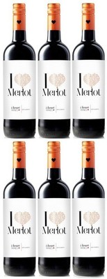 6 Flaschen I Heart Merlot Trocken a 0,75 L 12 % vol. Rotwein