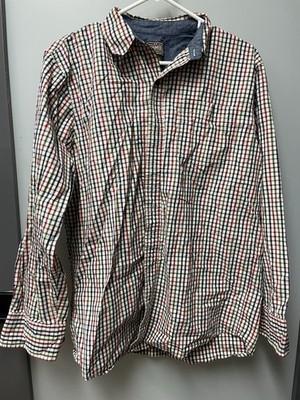 C.E. Schmidt Workwear Men s Multicolor Plaid Long Sleeve Button Up Shirt Size M