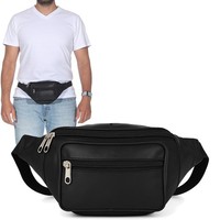 GüRteltasche Bauchtasche HüFttasche Schwarz Echt Leder UmhäNgetasche Bag Geld