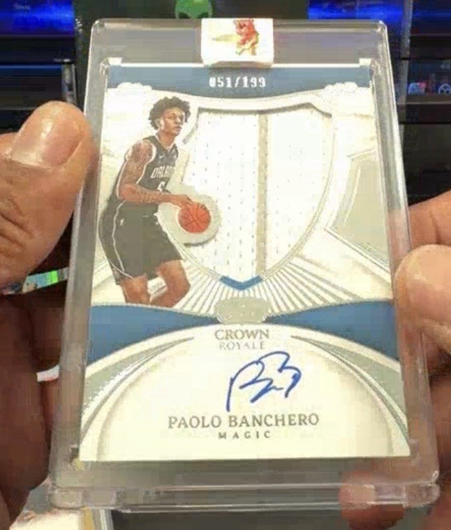 2022 Panini Crown Royale Silhouettes /199 Paolo Banchero Rookie Relic Auto RC