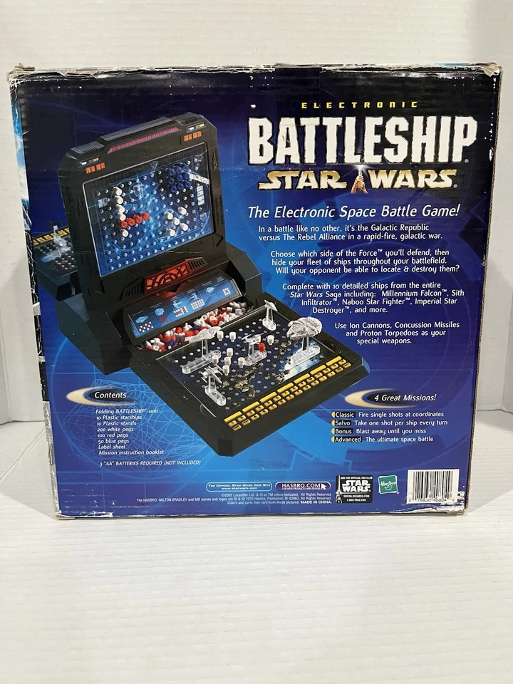 Vintage Electronic STAR WARS Battleship 2002 Milton Bradley Hasbro Game TESTED - Image 2 of 4