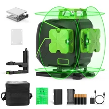 Laser Level 4 x 360° 16 Lines Self-Leveling Alignment Laser Tool with Pulse M...