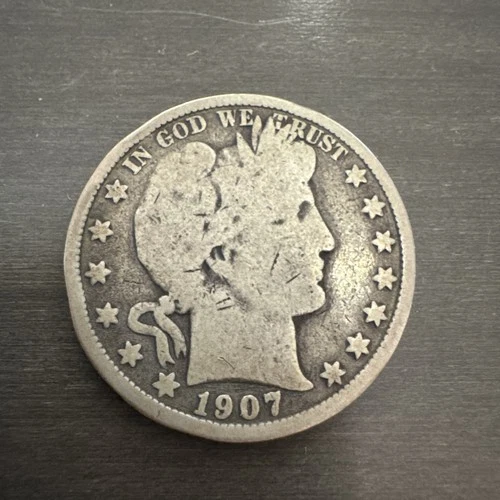 1907-0 Original Silver Barber Half Dollar