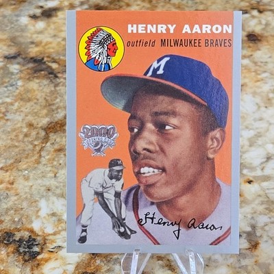 2000 Opening Day Topps HOFer Hank Aaron #128 Milwaukee Braves | eBay