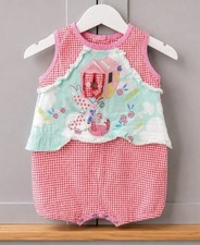 Cakewalk Baby Girls Summer Romper Playsuit 0-3 Months Pink Gingham
