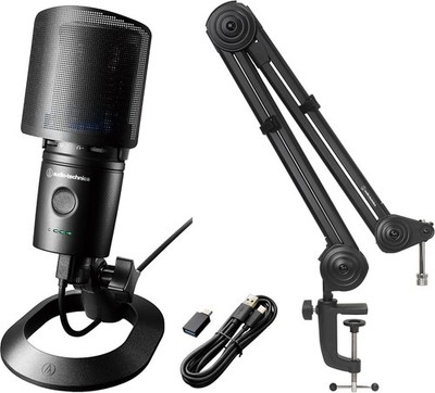 Audio Technica AT2020USB-XP Condenser Mic with Arm 8700J USB-C
