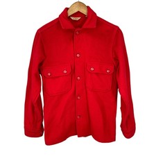 Vintage Boy Scouts of America Official Jacket Youth 70s Wool Shacket Size S Red