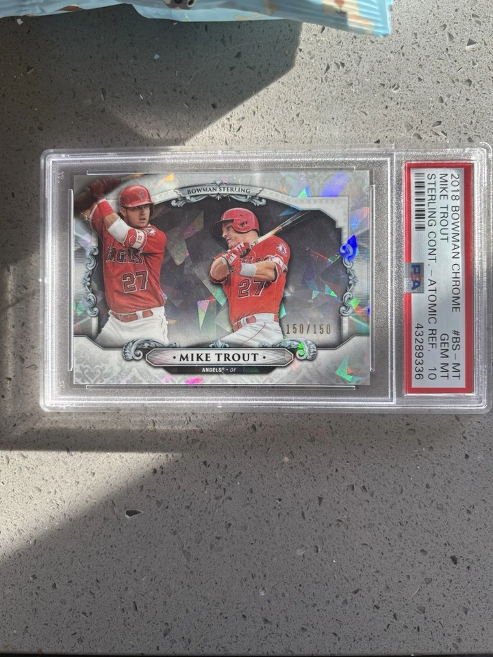 Refrator atômico 2018 Bowman Chrome Mike Trout Sterling Continuity /150 PSA 10  - Imagem 2 de 4