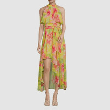 Eliza J Floral Sleeveless Halter Neck Hi Low Dress   Sz 10  *1099 