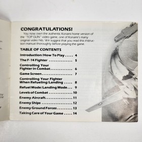 Top Gun (Nintendo NES, 1987) Cartridge & Manual Only