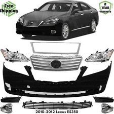 Front Bumper Cover Fascia & Grille Assembly Kit For 2010-2012 Lexus ES350